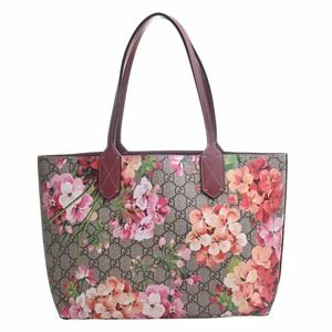 Gucci GG Leather Reversible Tote Bag Beige red